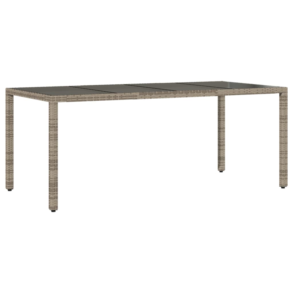 7 részes szürke polyrattan/üveg kerti étkezőgarnitúra párnával 4