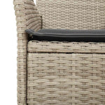 9 részes szürke polyrattan/üveg kerti étkezőgarnitúra párnákkal 5