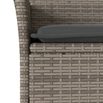 7 részes szürke polyrattan/üveg kerti étkezőgarnitúra párnával 5