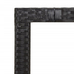 5 részes fekete polyrattan kerti étkezőgarnitúra párnákkal 4