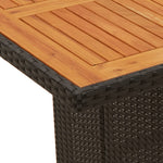 11 részes fekete polyrattan kerti étkezőgarnitúra párnákkal 6