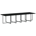 13 részes fekete polyrattan kerti ülőgarnitúra párnákkal 4
