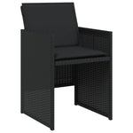 13 részes fekete polyrattan kerti ülőgarnitúra párnákkal 5