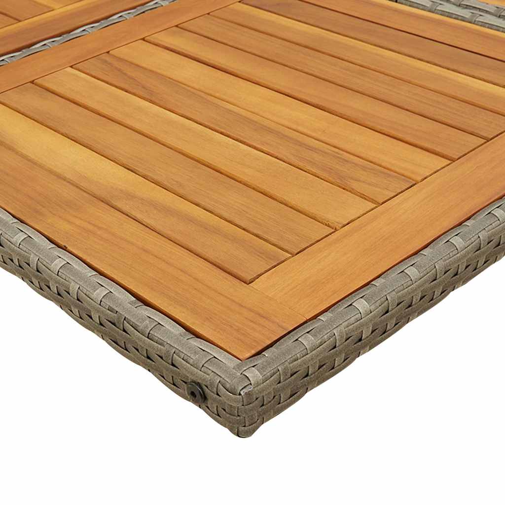 17 részes szürke polyrattan kerti étkezőgarnitúra párnával 6