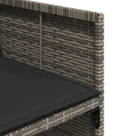 5 részes szürke polyrattan kerti étkezőgarnitúra párnával 8