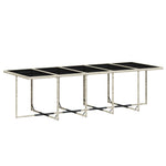 11 részes világosszürke polyrattan kerti ülőgarnitúra párnákkal 3