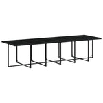 13 részes fekete polyrattan kerti ülőgarnitúra párnákkal 5