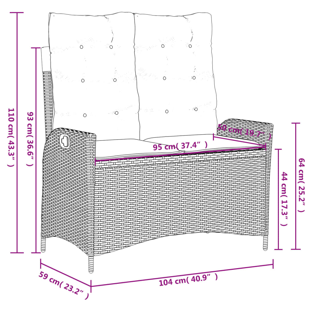 4 részes szürke polyrattan kerti étkezőszett párnával 10
