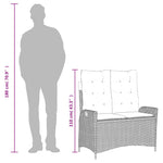 2 részes bézs polyrattan kerti étkezőgarnitúra párnákkal 11