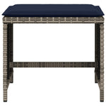 4 db szürke polyrattan kerti szék párnával 40 x 40 x 35 cm 5