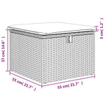 6 részes fekete polyrattan kerti ülőgarnitúra párnákkal 16