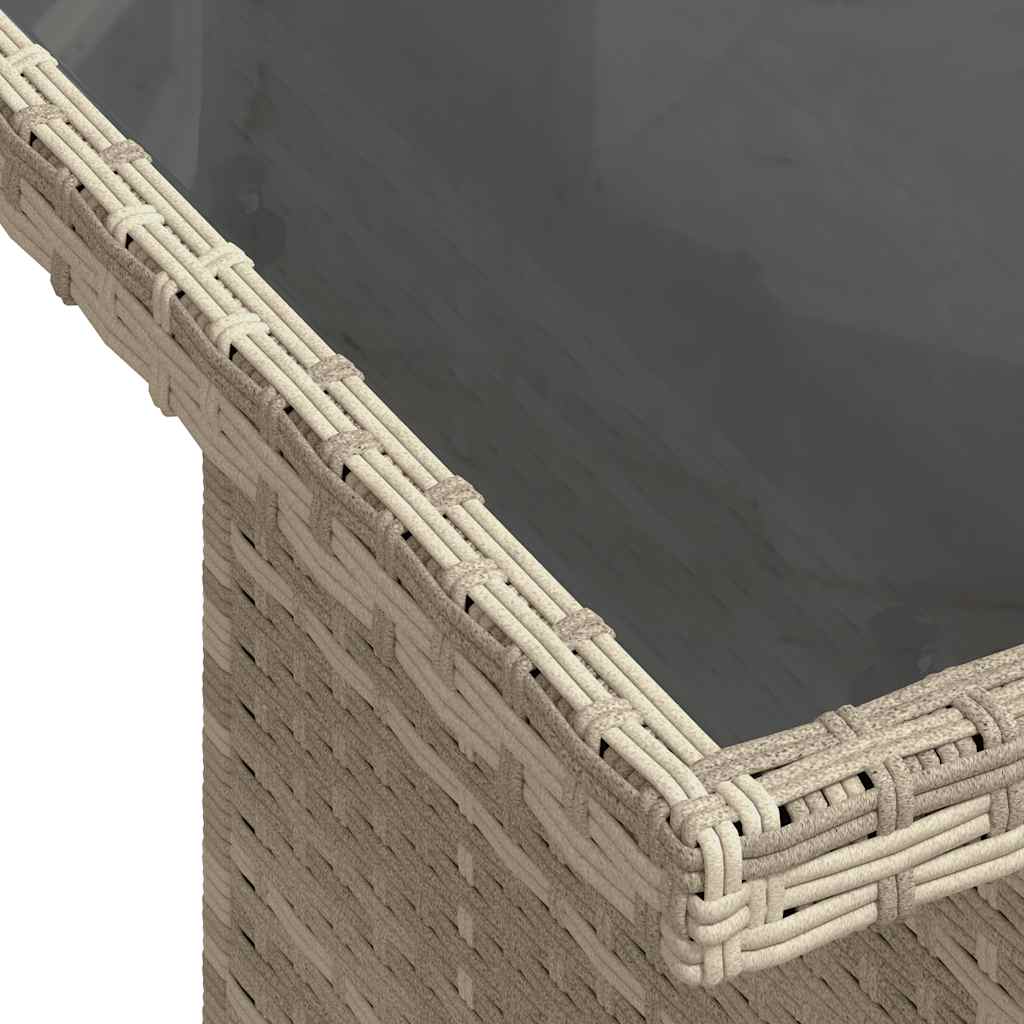 6 részes világosszürke polyrattan kerti ülőgarnitúra párnákkal 11