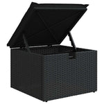 9 részes fekete polyrattan kerti ülőgarnitúra párnákkal 11