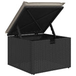 6 részes fekete polyrattan kerti ülőgarnitúra párnákkal 11
