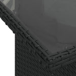 8 részes fekete polyrattan kerti ülőgarnitúra párnákkal 11