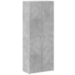 Betonszürke szerelt fa irattartó szekrény 60 x 32 x 153 cm 2