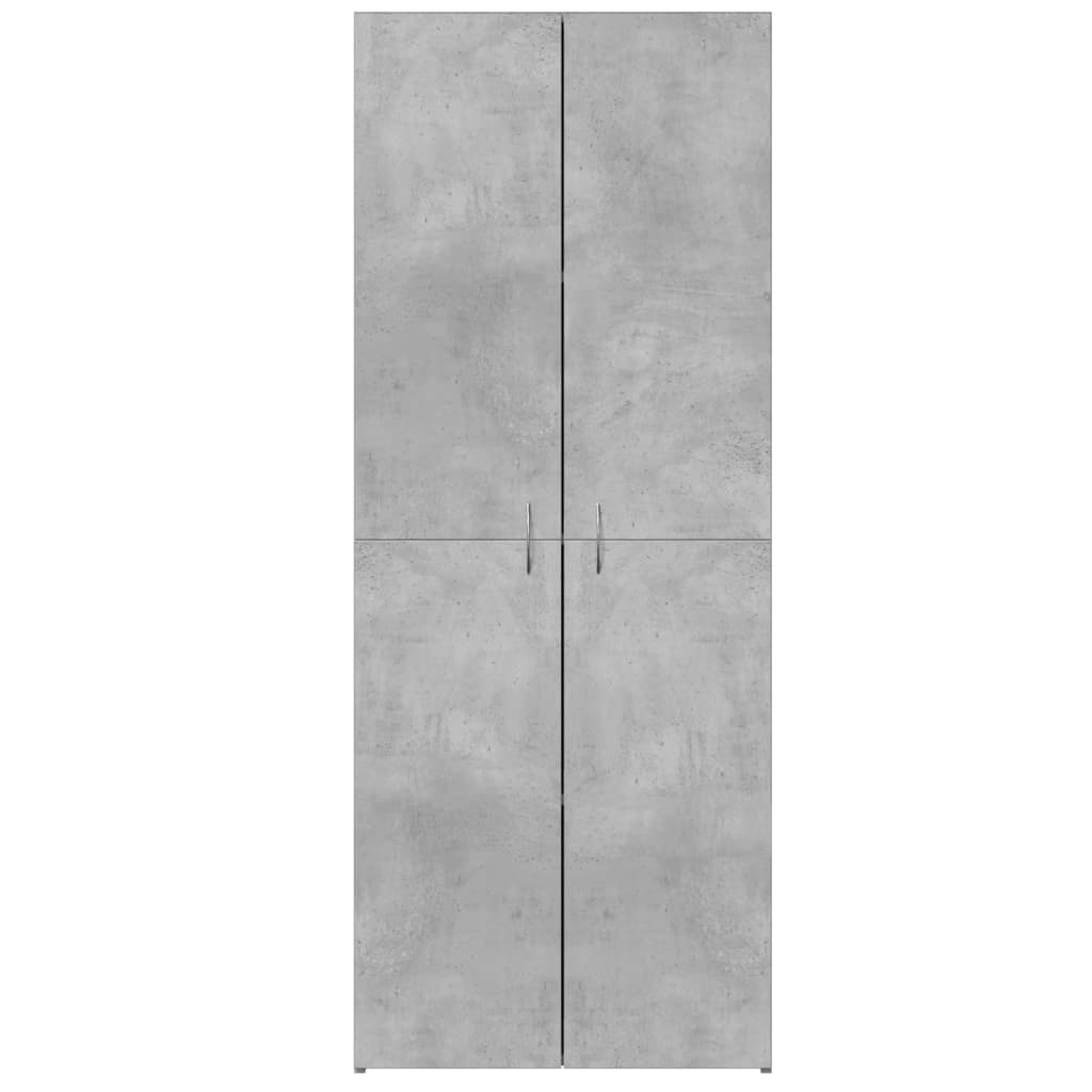 Betonszürke szerelt fa irattartó szekrény 60 x 32 x 153 cm 4
