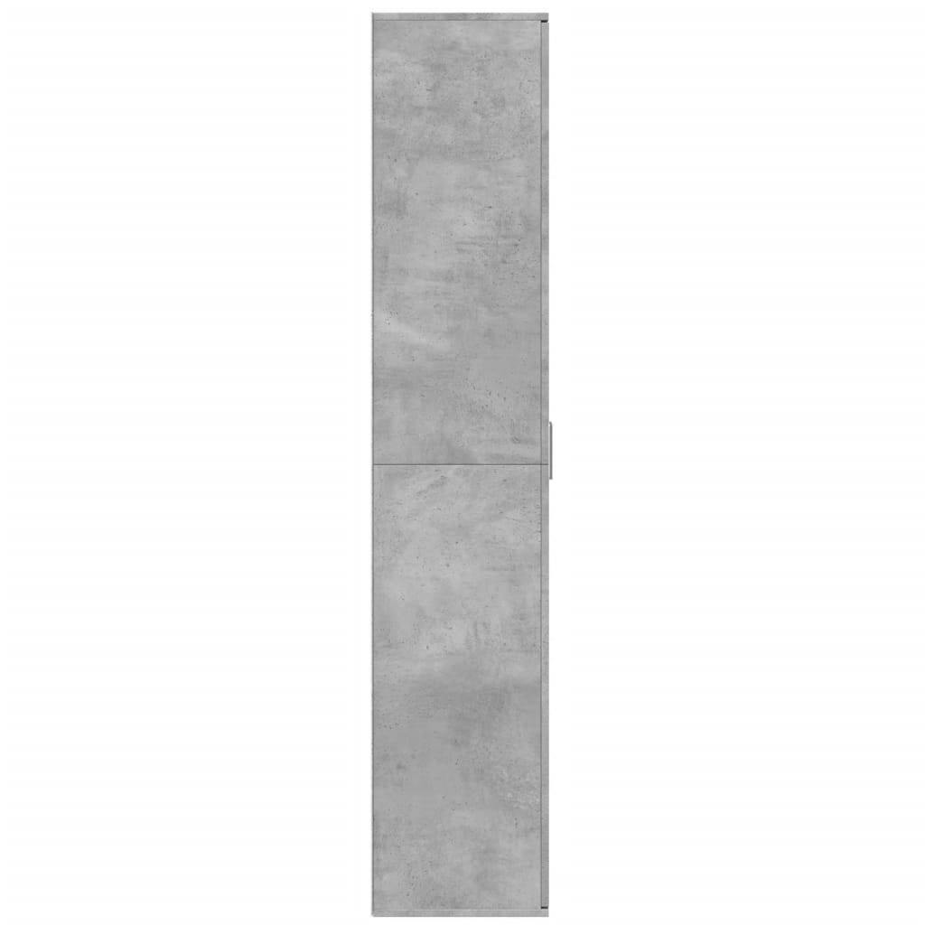 Betonszürke szerelt fa magasszekrény 80 x 35 x 180 cm 4