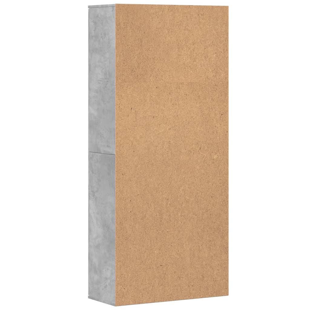 Betonszürke szerelt fa magasszekrény 80 x 35 x 180 cm 5