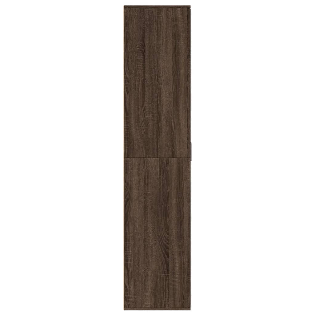 Barna tölgy színű szerelt fa cipőszekrény 80 x 39 x 178 cm 4