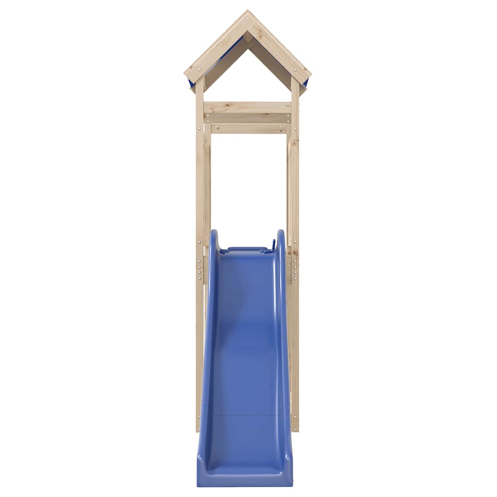 Tömör fenyőfa kültéri játszószett 3