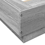 Sonoma tölgyszínű szerelt fa ágykeret LED-del 100 x 200 cm 10