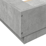 Betonszürke szerelt fa ágykeret LED-del 120 x 190 cm 10