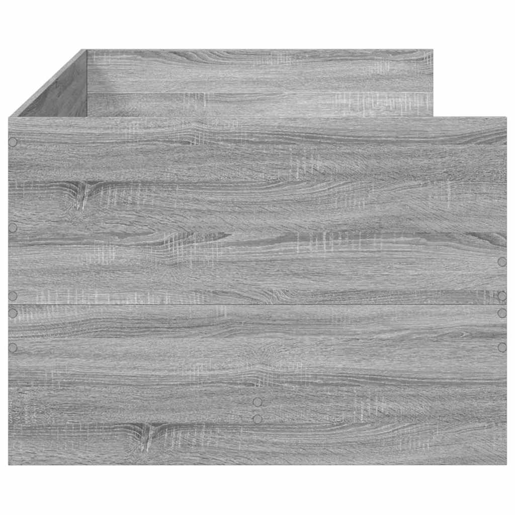 Szürke sonoma kanapéágy fiókkal matrac nélkül 100x200 cm 5