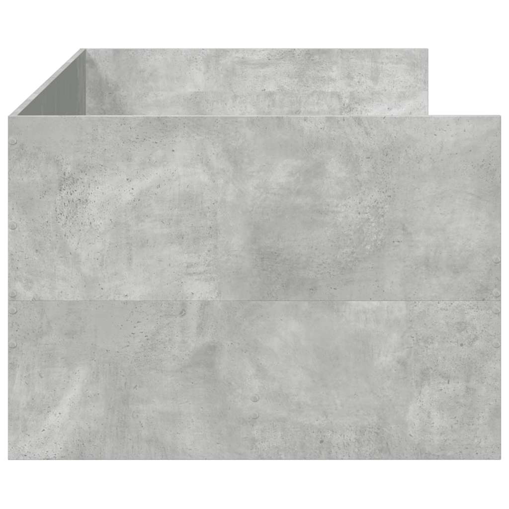 Betonszürke kanapéágy fiókkal matrac nélkül 90x190 cm 5