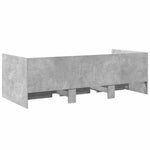 Betonszürke kanapéágy fiókkal matrac nélkül 90x190 cm 6