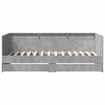 Betonszürke kanapéágy fiókkal matrac nélkül 100x200 cm 4