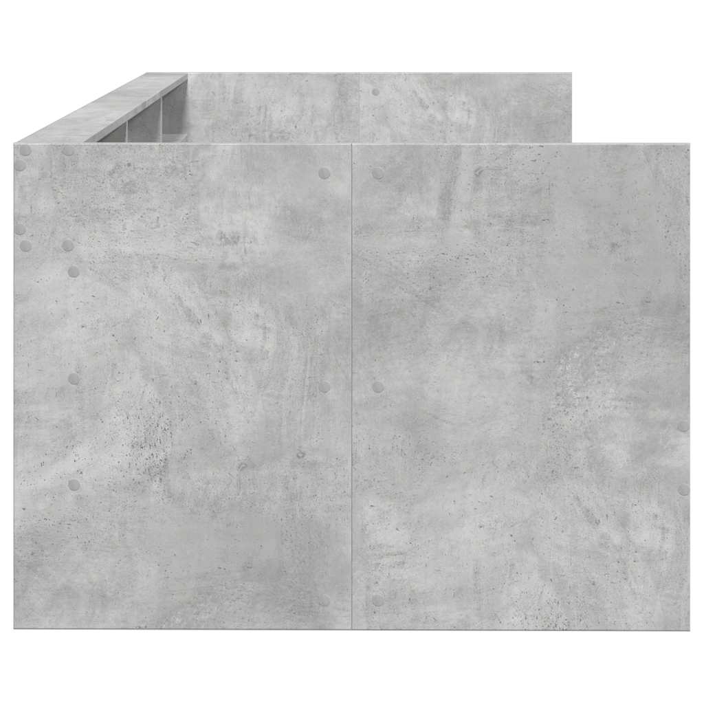 Betonszürke kanapéágy fiókkal matrac nélkül 100x200 cm 5