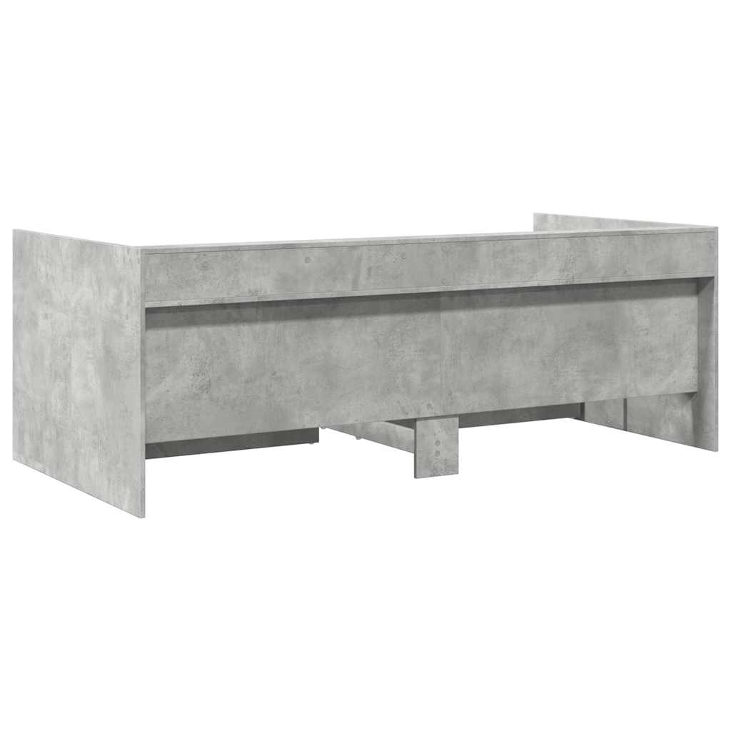 Betonszürke kanapéágy fiókkal matrac nélkül 100x200 cm 6