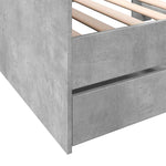 Betonszürke kanapéágy fiókkal matrac nélkül 100x200 cm 7