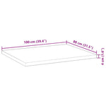 Olajbevonatú tömör akácfa íróasztallap 100 x 80 x 4 cm 9