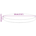 Viaszbarna tömör fenyőfa kerek asztallap Ø30 x 2,5 cm 8