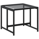 4 db fekete polyrattan kerti ülőke 5