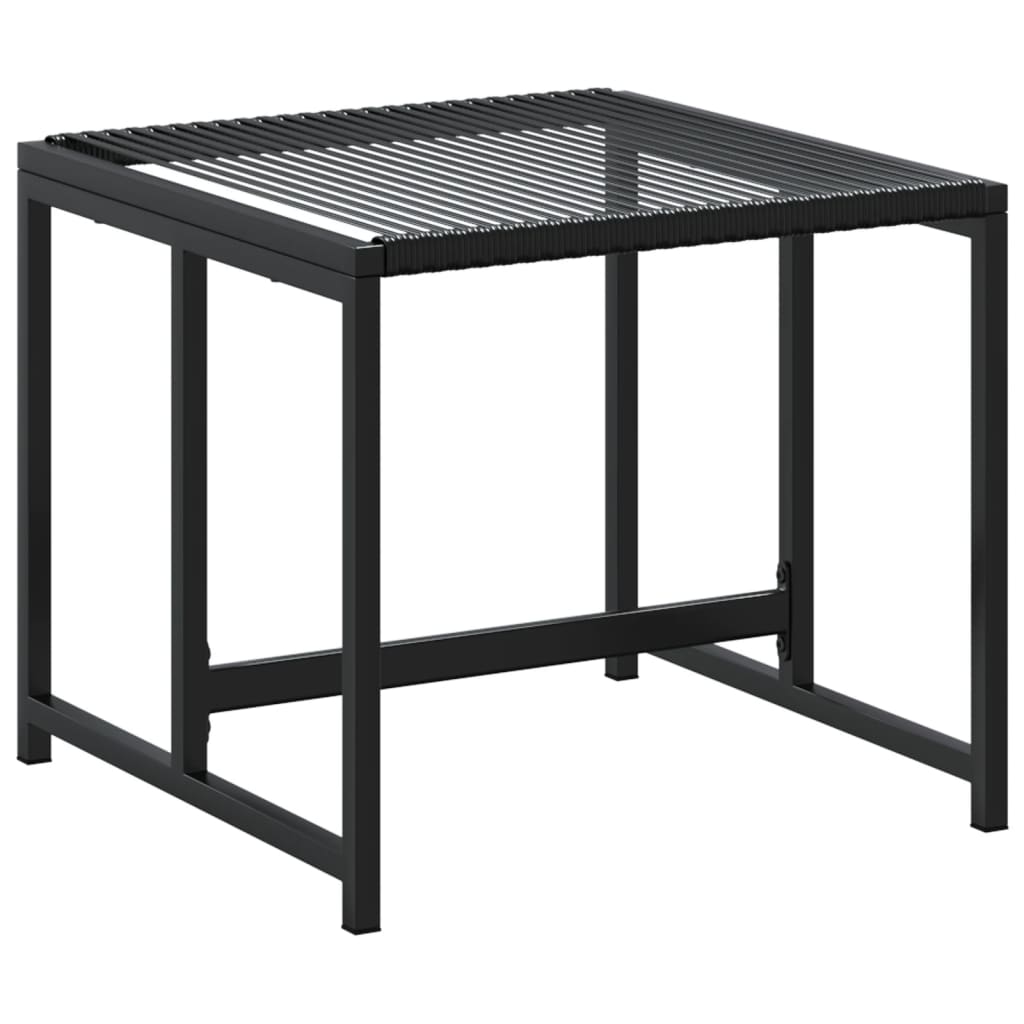 4 db fekete polyrattan kerti ülőke 5