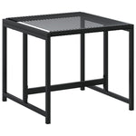 4 db fekete polyrattan kerti ülőke 7