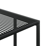 4 db fekete polyrattan kerti ülőke 8