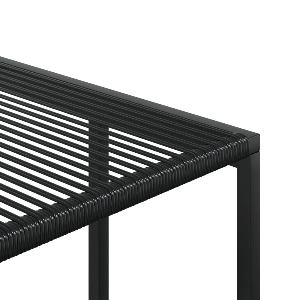 4 db fekete polyrattan kerti ülőke 8