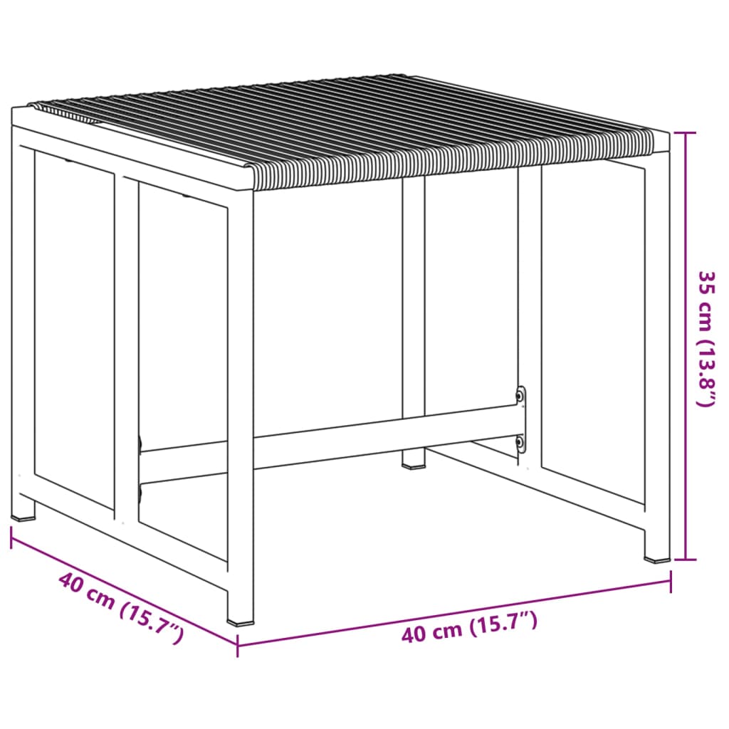4 db fekete polyrattan kerti ülőke 9