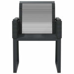 4 db fekete polyrattan kerti szék 5