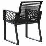 4 db fekete polyrattan kerti szék 7
