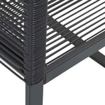 4 db fekete polyrattan kerti szék 8