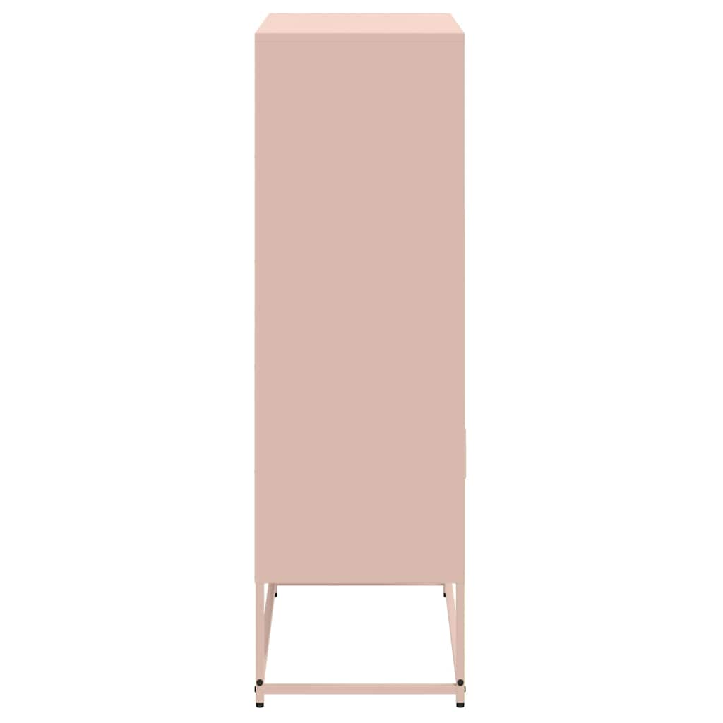 Rózsaszín acél magasszekrény 68,5 x 38,5 x 123,5 cm 7