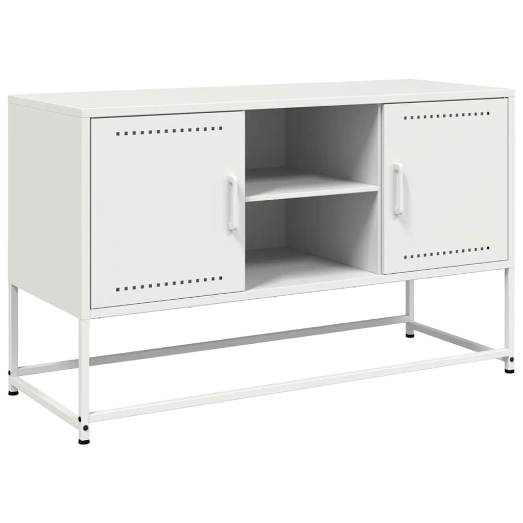 Fehér acél TV-szekrény 100,5x39x60,5 cm 2