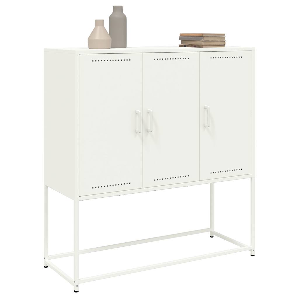 Fehér acél magasszekrény 100,5 x 39 x 107 cm 5