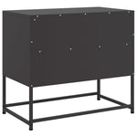 Fekete acél TV-szekrény 68 x 39 x 60,5 cm 8