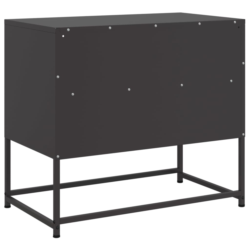 Fekete acél TV-szekrény 68 x 39 x 60,5 cm 8